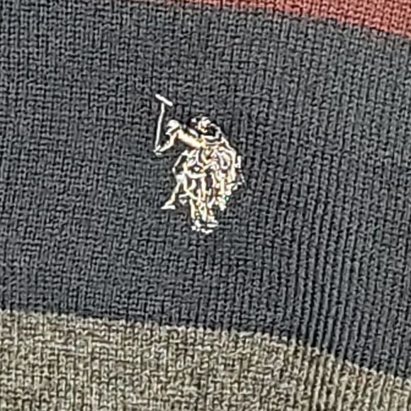 US Polo Assn. multi-color Striped Men's Pullover Sweater Sz. XL - Picture 2 of 8